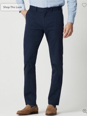 J. Crew 32x32 FLEX Waistband Slim Khakis Navy Blue Chino Pants Slacks